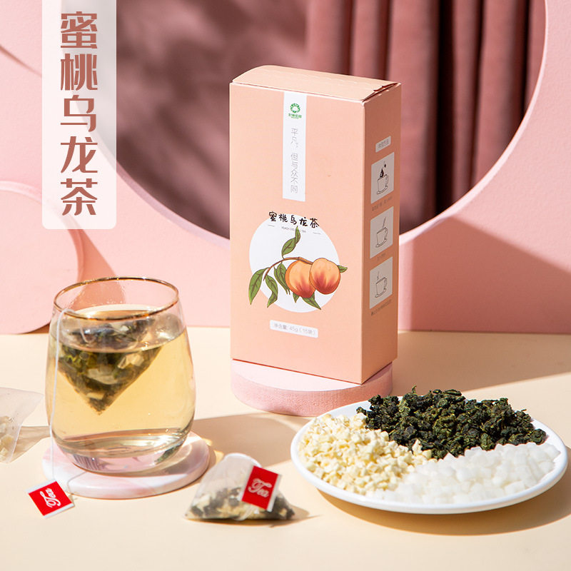 蜜桃乌龙茶 三角包水果冷泡茶 蜜雪乌龙花果茶冰城水果茶科学配比图片