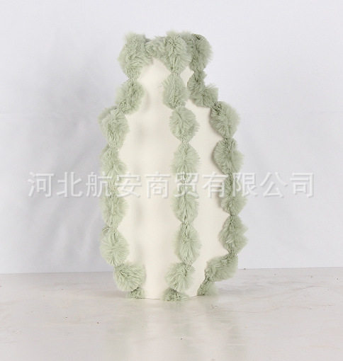 现代简约创意玻璃皮革花器花瓶花插样板房售楼处桌面茶几软装饰品