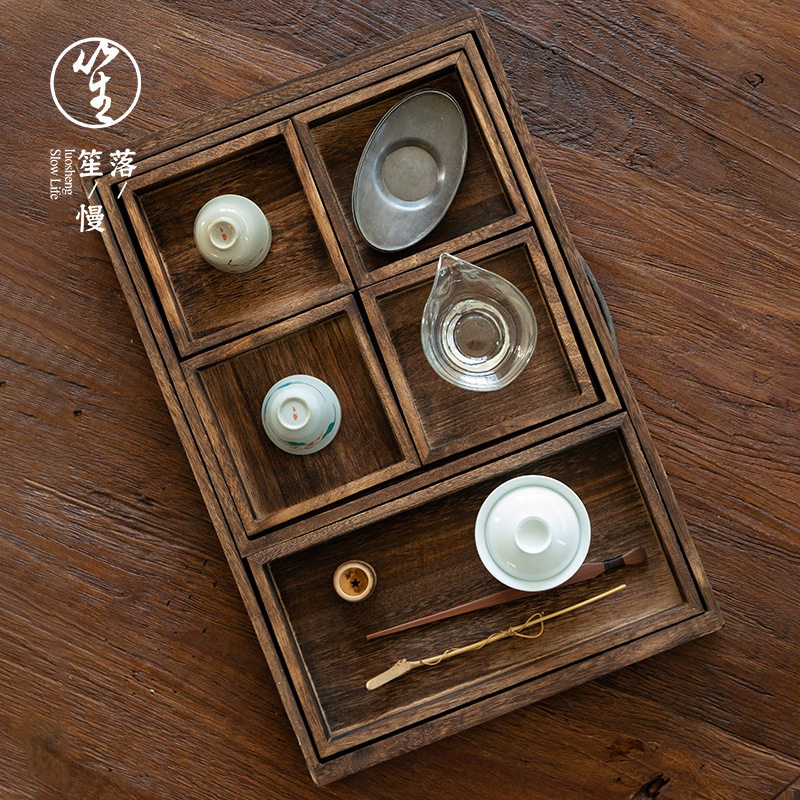 桐木茶盘果盘简约实用实木干泡台家用茶室大号茶台茶托盘茶具