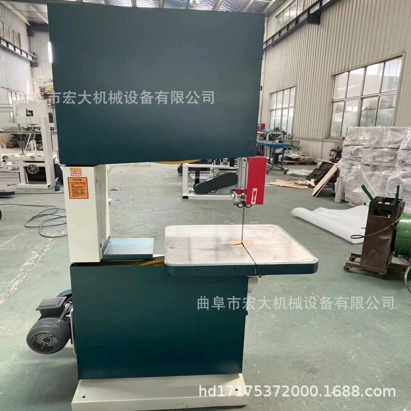 345改推台木工带锯机 滑轨推台进出板 蜂窝芯板铝型材切割锯