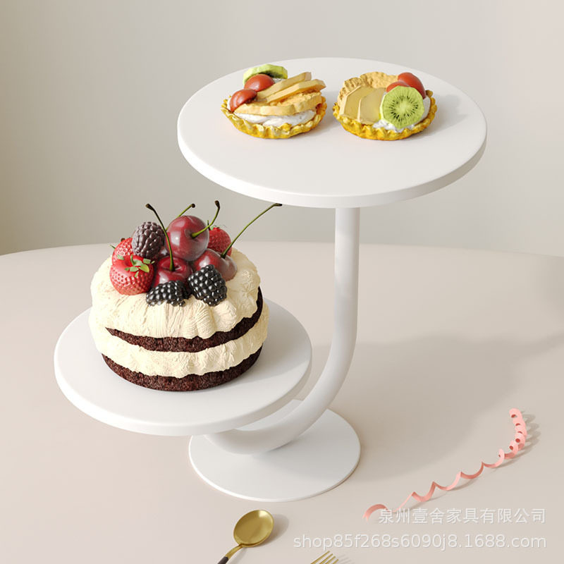 2层纸杯蛋糕架分层托盘乡村派对蛋糕食品展示架婚礼甜点展示果盘