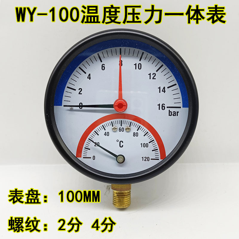 Y-100温度压力表0-10bar/16bar