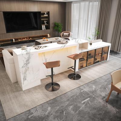 沙发靠背柜岩板吧台桌家用客厅横厅隔断柜轻奢高级感沙发后靠山柜
