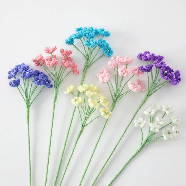 手工满天星编织花束成品仿真花新房客厅家居桌面装饰摆件