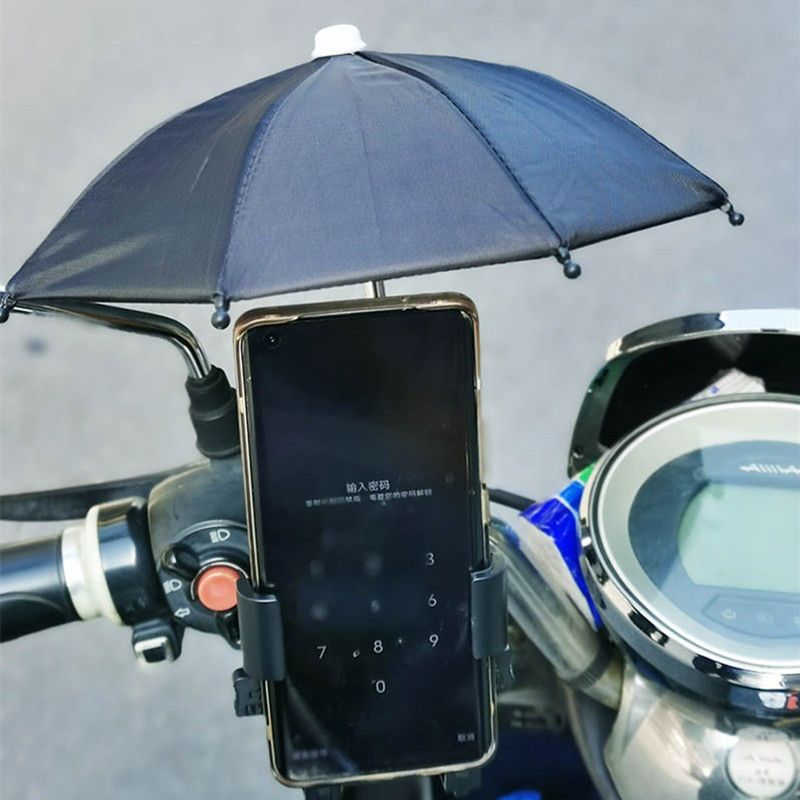 电动车电瓶摩托单车导航防水遮阳支架创意手机雨伞遮雨车载配件