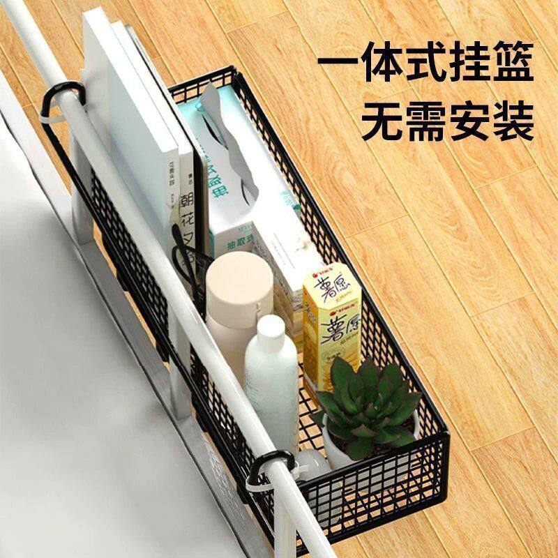 新款宿舍床边挂篮免打孔大学生上铺零食寝室收纳篮神器床头置物架