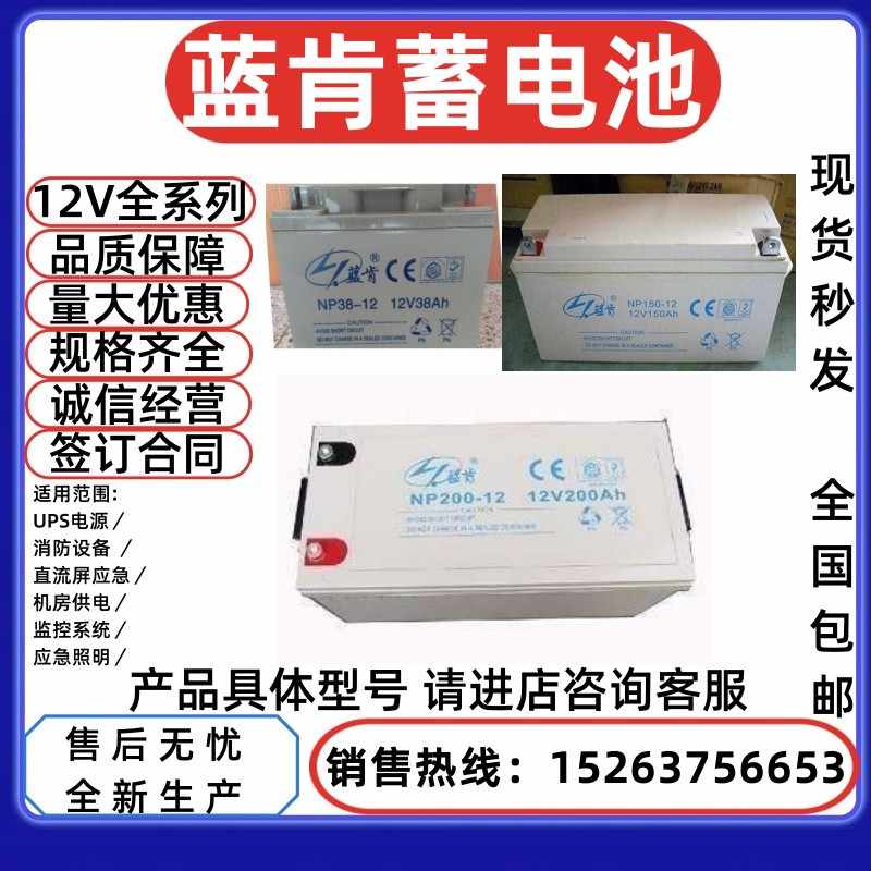 蓝肯蓄电池NP100-12 12V100A65A38A24A17A150A200AH UPS机房照明-封面