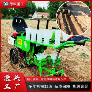 农用两行蔬菜移栽机小型汽油动力栽苗机自走式单行双行移栽机