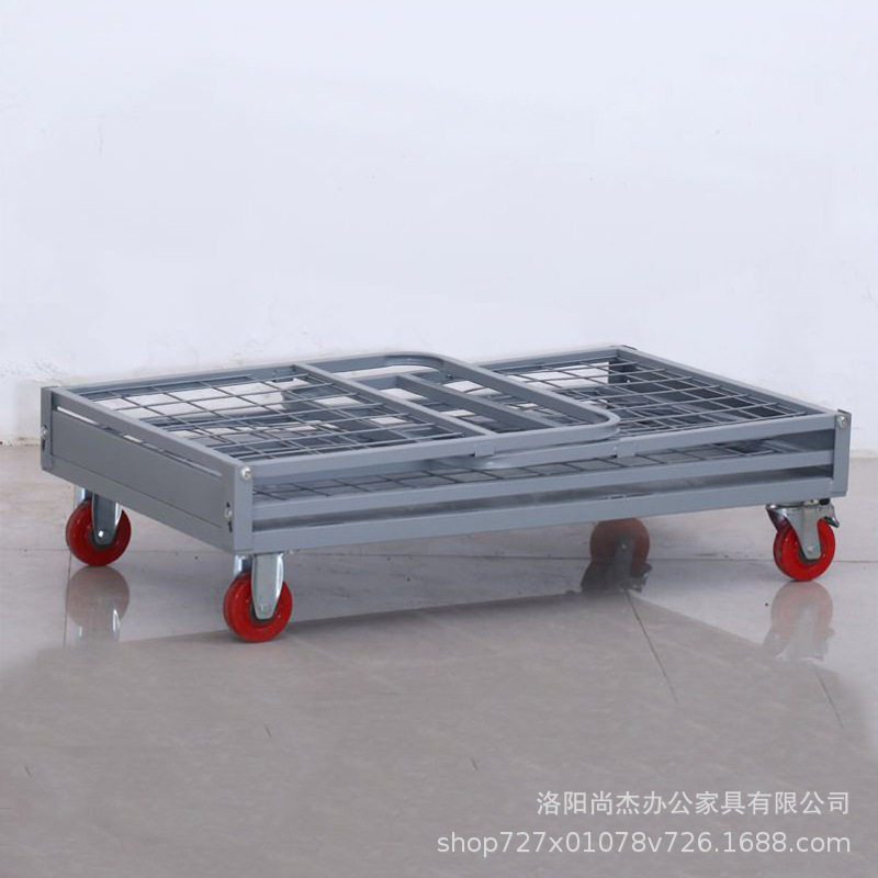 手推车拉货平板车围栏网格折叠物流快递周转仓库搬运工具车