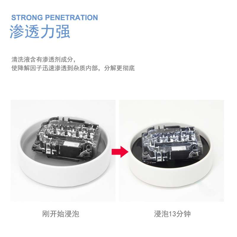弱溶剂清洗液 去堵不伤机 快速溶解喷头残留墨水污垢打印更清晰