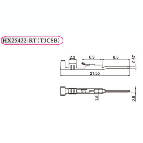 红星接插件 连绕端子 TJC8B-RT HX25422-RT 一盘8000只