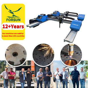 便携式数控五金切割设备山东鸿济等离子火焰金属两用切割机