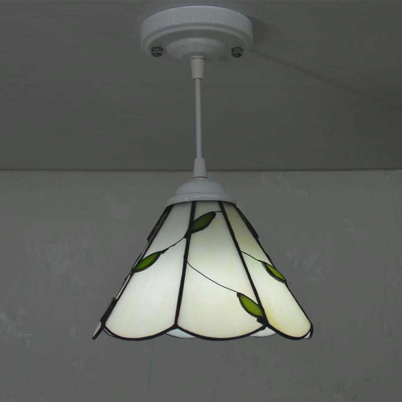 蒂凡尼灯饰彩色玻璃艺术创意过道阳台玄关走廊吧台欧式小吊灯