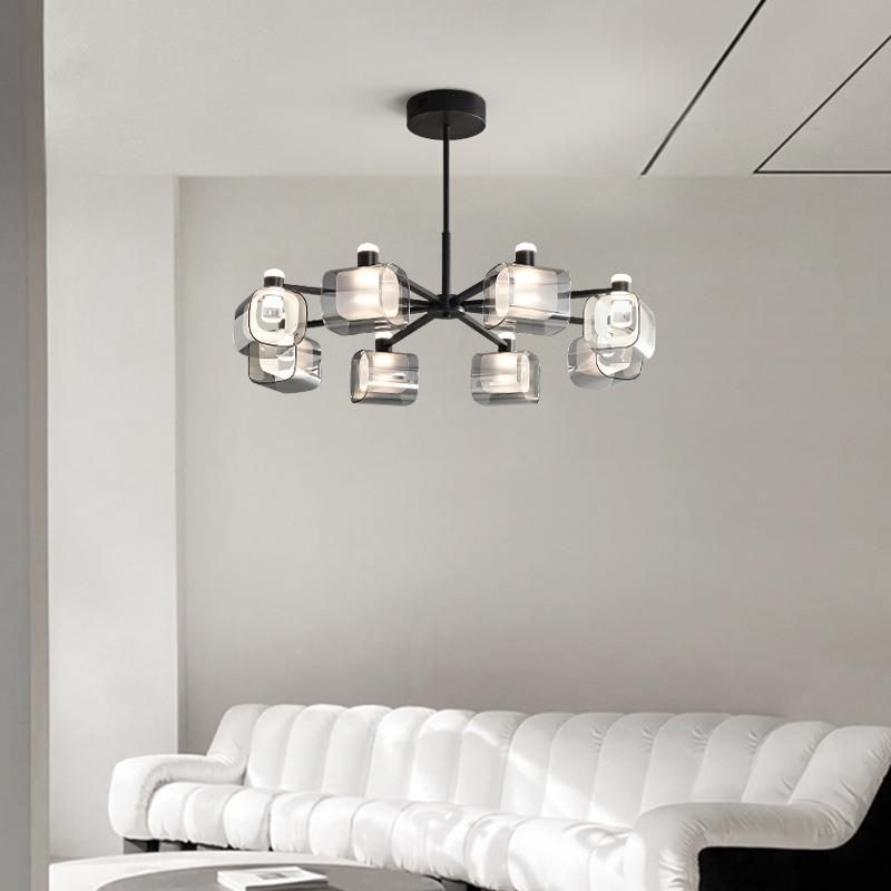 意式极简客厅吊灯现代简约北欧设计师全铜玻璃卧室餐厅创意高端灯