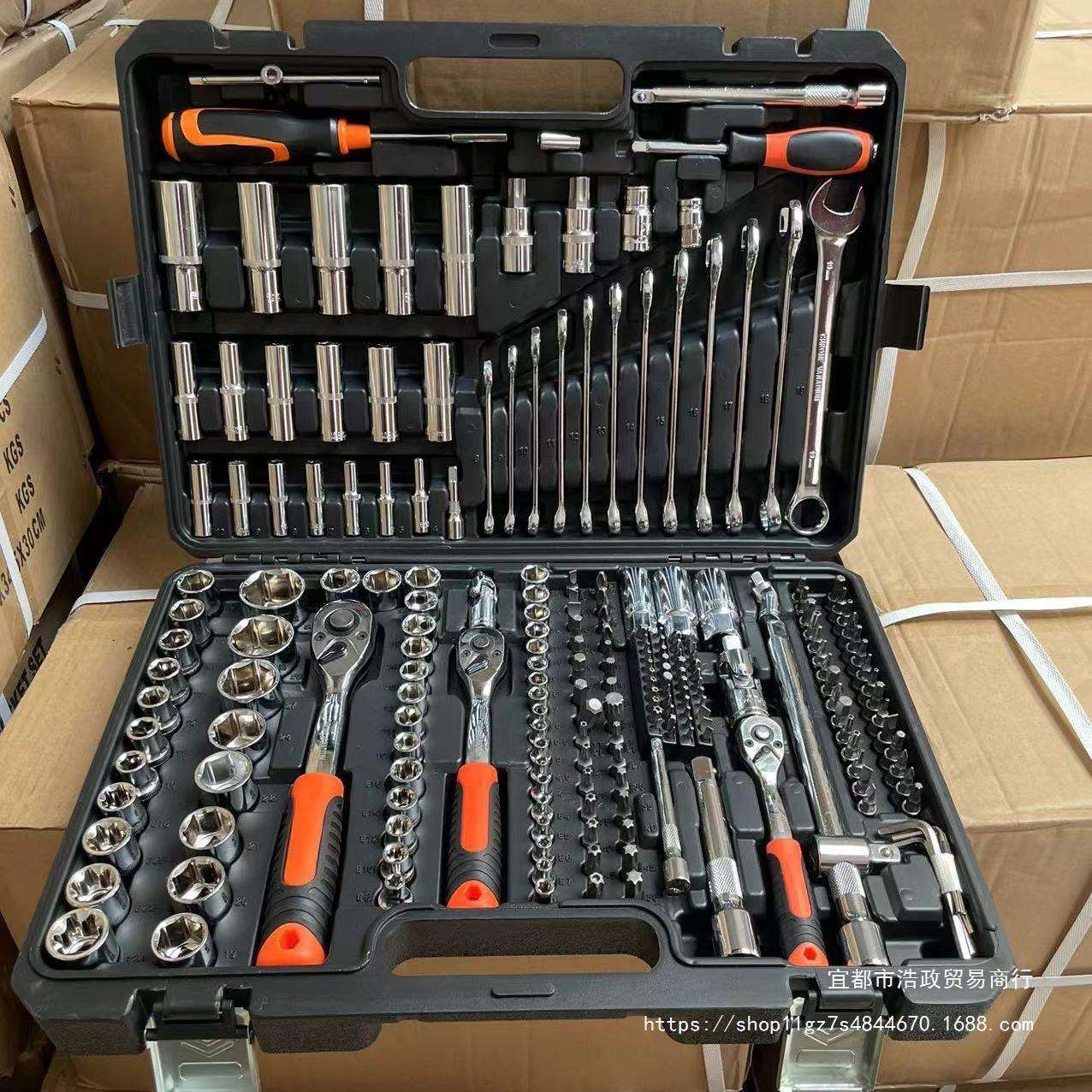 汽修组套套筒套管棘轮扳手修车汽修工具套装工具箱汽车维修工直销