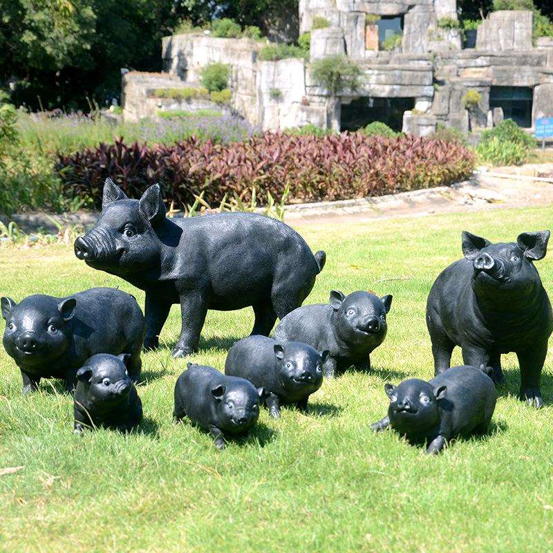 户外园林景观别墅商场书房走廊仿真动物招财猪雕塑艺术品装饰摆件