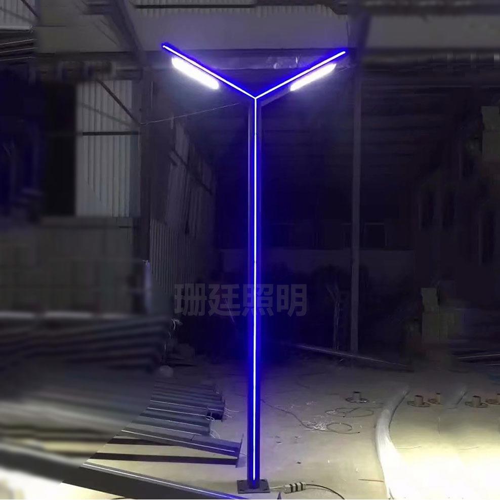 庭院灯3米户外双头太阳能铝型材Y景观灯广场花园草坪街道路灯