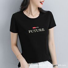 白色圆领短袖t恤女半袖上衣2025年夏季薄款小衫中年妈妈宽松体桖