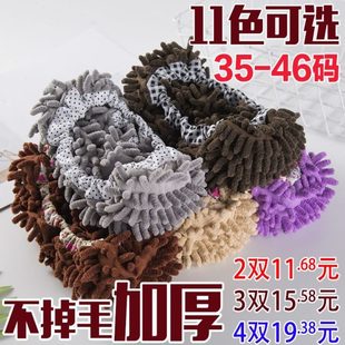 套地尼尔擦加厚室内防滑可拆洗新款 抹布雪静音鞋 套家用拖地懒人鞋