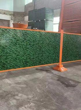 钢木小草色围挡板护栏彩钢道路施工围挡市政建设蓝色铁皮围挡