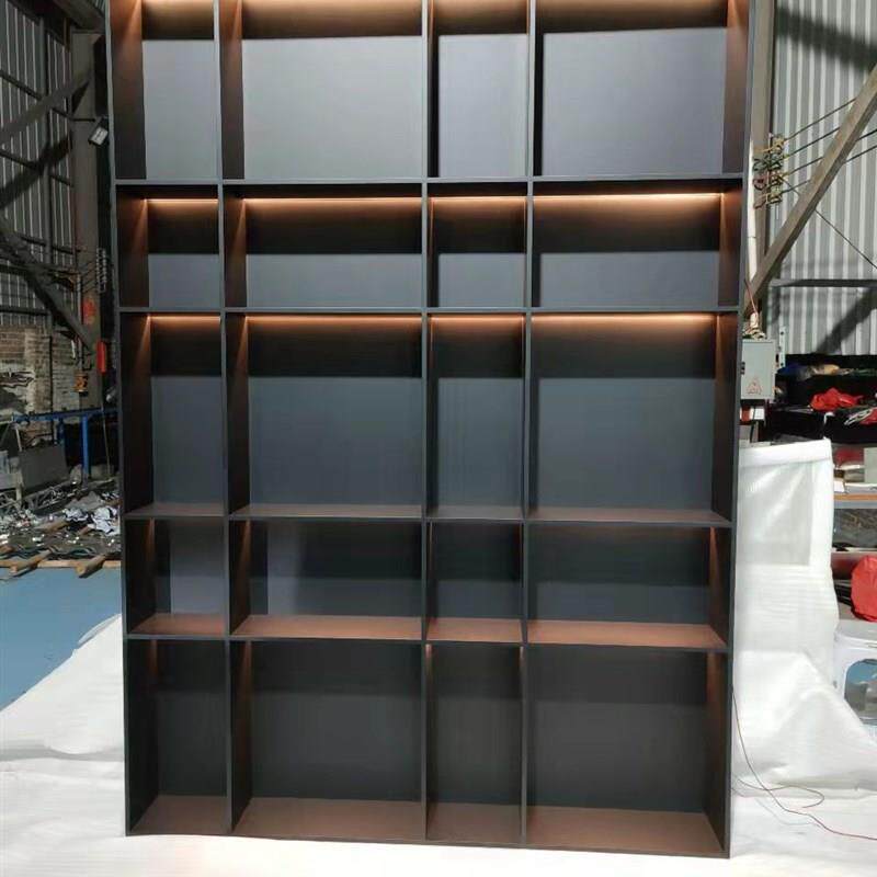 不锈钢装饰柜客厅嵌入式电视定制壁龛实心钢板柜金属造型柜背景墙