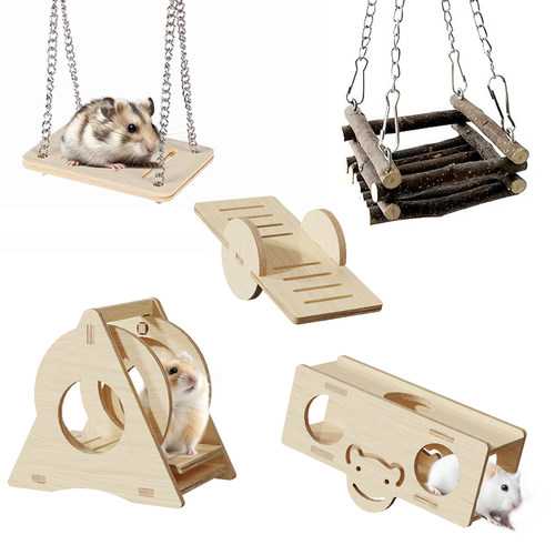 仓鼠玩具秋千金丝熊爬梯吊床造景
