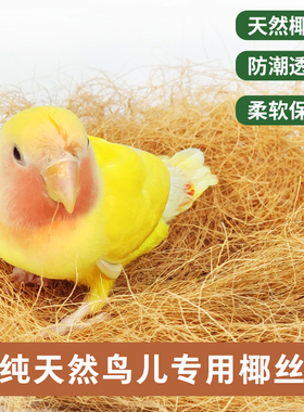 鸟窝垫料鸟笼椰丝鹦鹉保暖窝草丝草编棕丝窝鼠繁衍木屑珍珠鸟鸟巢