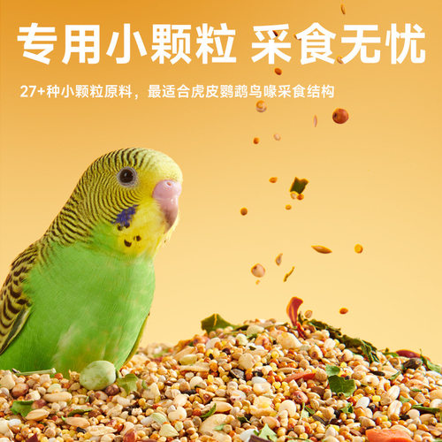 玄凤牡丹虎皮小型鹦鹉专用营养鸟粮食饲料吃的带壳谷子油葵小瓜子