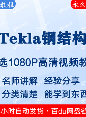 Tekla钢结构视频教程全集 下单秒发