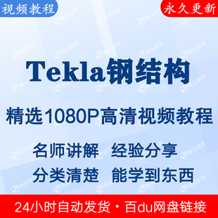 Tekla钢结构视频教程全集 下单秒发