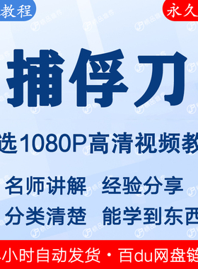 捕俘刀视频教程全套合集全集 下单秒发