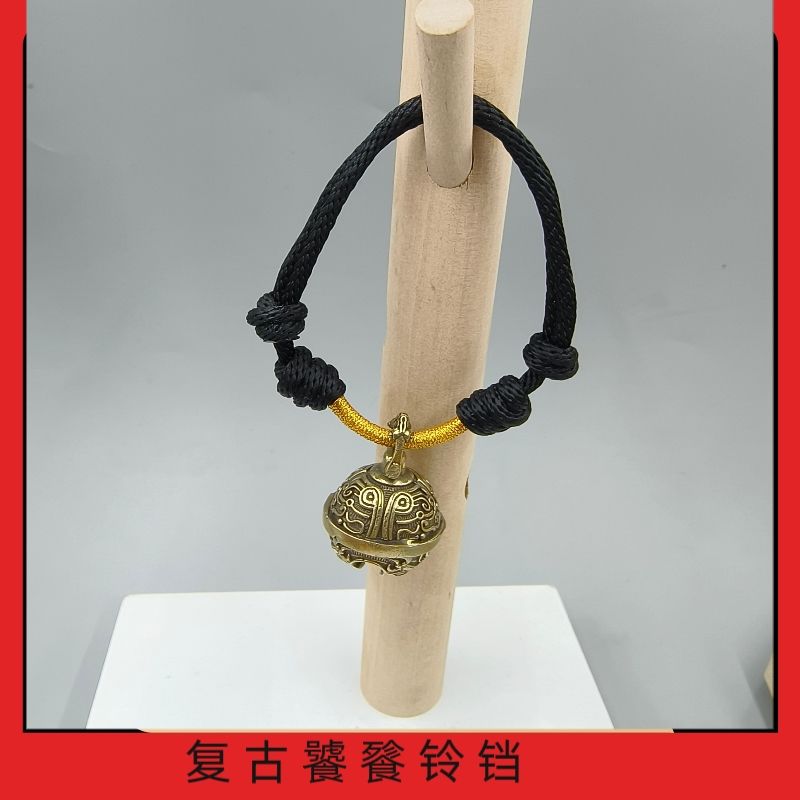 宠物项圈狗狗黄铜大铃铛小中大型犬泰迪金毛犬手工编织可调节防脱