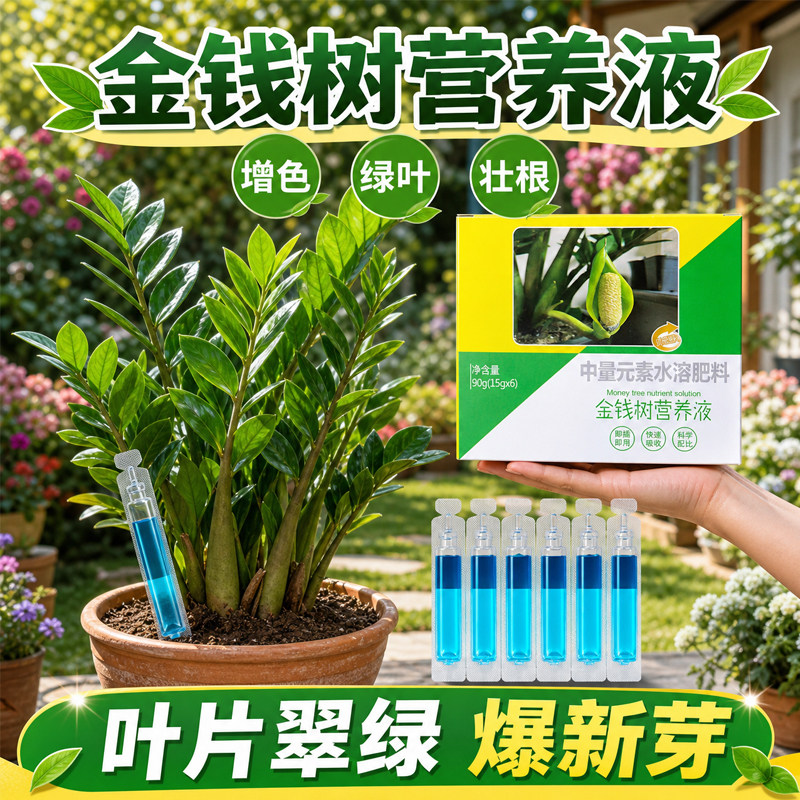 免稀释金钱树专用营养液家用花卉盆栽绿植物室内发财树叶面花肥料