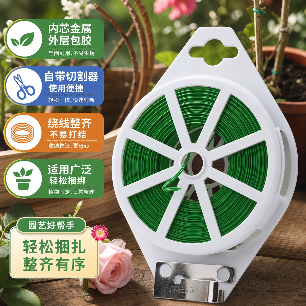 包塑园艺扎带月季爬藤绑花支架