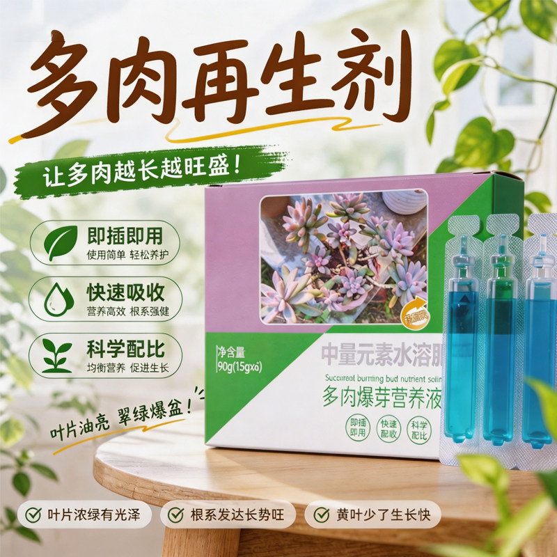 多肉爆盆生根芽营养液