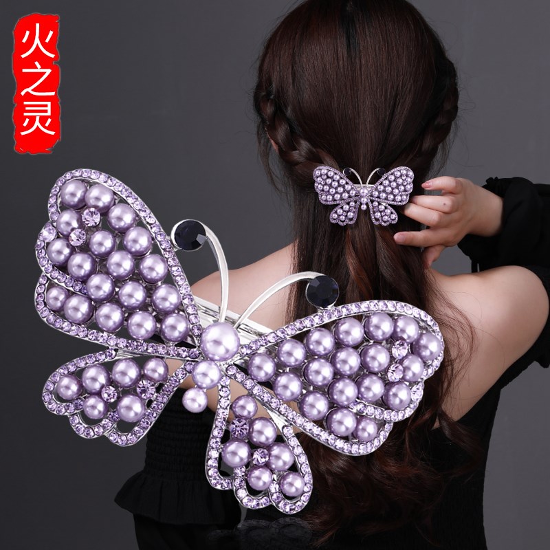 发夹简约风气质百搭韩版优雅发卡女成年水钻夹子头饰顶夹发饰卡子