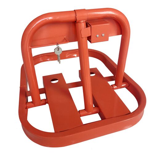 O型车位锁加厚防撞手动固定车锁 停车场占位锁 汽车停车位地锁