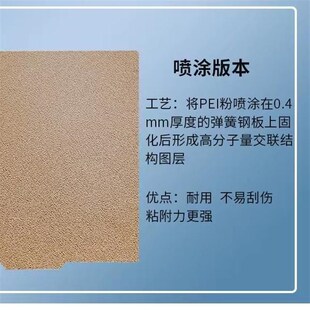 3d打印热床双面pei喷涂砂弹簧钢板平台VORON冷打磁钢耐高温防翘边