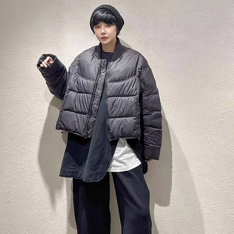 小辫子冬季羽绒服女短款小个子韩版潮加厚宽松P无帽时尚保暖面包