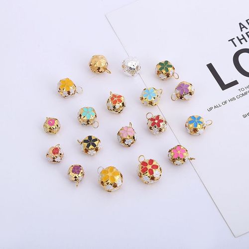 新款12aMM 14MM 18MM 景泰蓝镂空花铃铛 宠物笼具 头饰铃铛 花铃