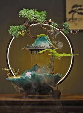 流水器招财生财摆件家居创意喷泉客厅办公室桌面乔迁店铺开业礼品