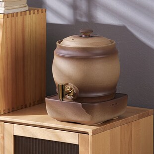 茶馆新中式温茶罐加热保温茶壶煮茶器酒楼饭店茶馆茶具大容量水缸