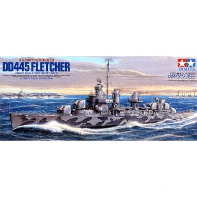 津卫模谷 田宫78012 1/350美DD-445驱逐舰 弗莱彻号 拼装舰船模型