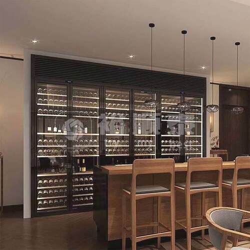 厂销不锈钢调酒柜红酒架定制酒店新款独立新中式金属不锈钢常温品