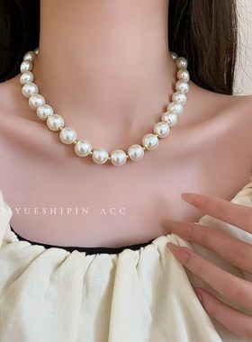 气质简约珍珠毛衣链大气高档项链轻奢小众锁骨链女高级感颈链配饰