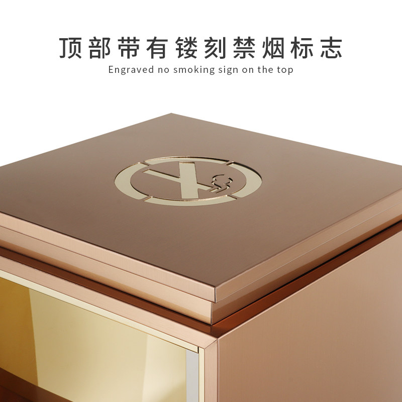 酒店商场立式垃圾桶烟灰缸大堂电梯口不锈钢售楼部大厅果皮箱定制