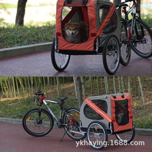 自行车托挂小房车大型宠物自行车拖车G猫狗狗推车折叠户外骑行旅