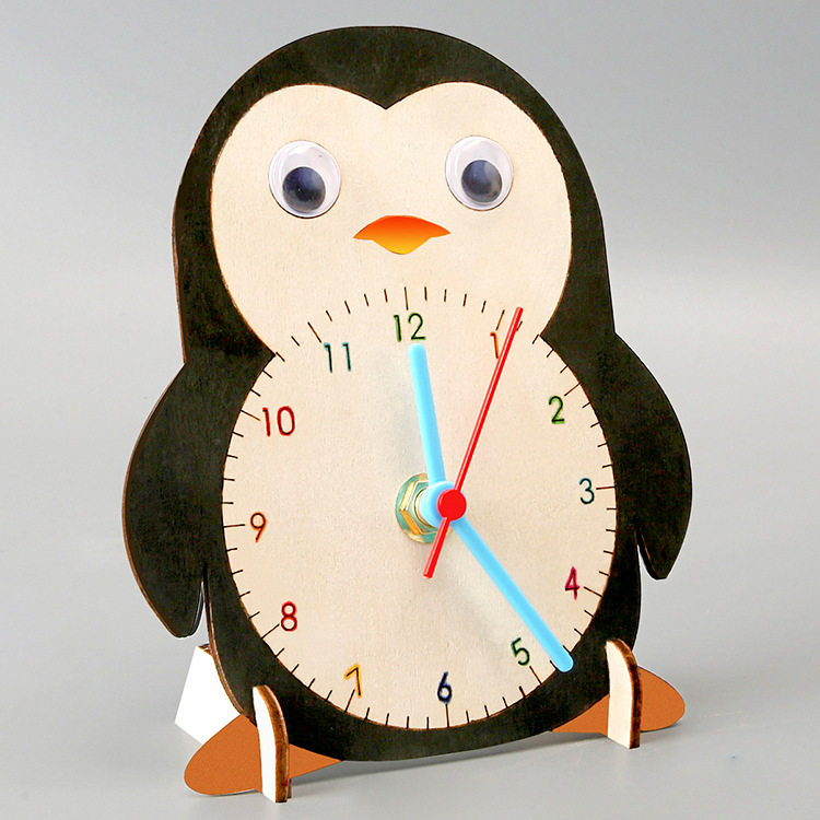 小学生自制手工制作钟表diy材料包一二年级创意风认时间科学实验