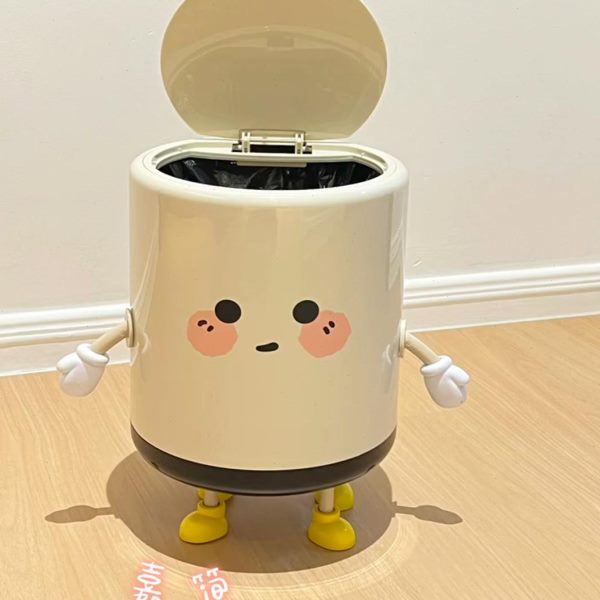 高档高网红卫生间风垃圾桶家用创意房间轻奢带盖卧室客厅颜值奶油
