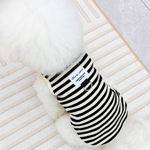 衣服狗宠物狗背心可小型犬比熊中新款春秋棉条泰迪纹牵引舒适